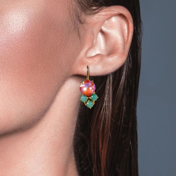Anthropologie Jewelry - Bohemian pink earrings A190